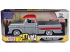 Motormax 1958 Chevrolet Apache Fleetside Pickup Truck Lowrider Gray With Red Top Get Low Series 1-24 Scale Di