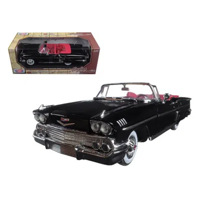 Motormax 1958 Chevrolet Impala Black Timeless Classics 1-18 Diecast Model Car