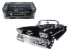Motormax 1958 Chevrolet Impala Convertible Black 1/24 Diecast Model Car By
