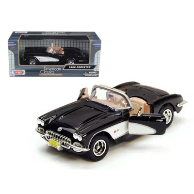 Motormax 1959 Chevrolet Corvette Black 1-24 Diecast Model Car
