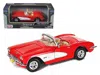 Motormax 1959 Chevrolet Corvette Convertible Red 1/24 Diecast Model Car By