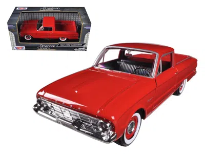 Motormax 1 By 24 1960 Ford Falcon Ranchero Pickup Diecast Car Model - Red