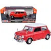 Motormax 1961-1967 Morris Mini Cooper Red With White Top Timeless Legends 1 By 18 Diecast Model Car