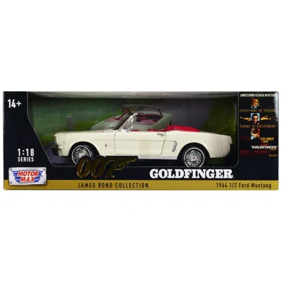 Motormax 1964 1-2 Ford Mustang Convertible With Interior James Bond 007 Goldfinger 1964 Movie James Bond Coll In White