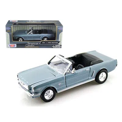 Motormax 1964 1 By 2 Ford Mustang Convertible Blue 1 By 24 Diecast Model Car