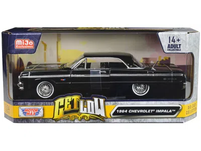 Motormax 1964 Chevrolet Impala Lowrider Hard Top Black "get Low" Series 1/24 Diecast Car Model By