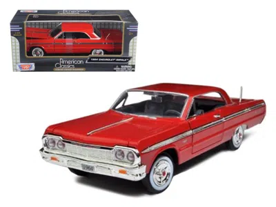 Motormax 1964 Chevrolet Impala Red 1/24 Diecast Model Car By