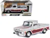 Motormax 1966 Chevrolet C10 Fleetside Pickup Truck Silver Metallic With Brown Sides "american Classics" Serie In White