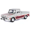 Motormax 1966 Chevrolet C10 Fleetside Pickup Truck Silver Metallic With Brown Sides American Classics Series 