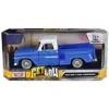 Motormax 1966 Gmc C1000 Fenderside Pickup Truck Lowrider Blue With White Top Get Low Series 1-24 Scale Diecas