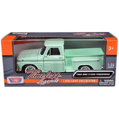 MOTORMAX 1966 GMC C1000 FENDERSIDE PICKUP TRUCK TIMELESS LEGENDS SERIES 1-24 DIECAST MODEL CAR, LIGHT GREEN