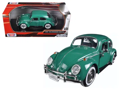 Motormax 1966 Volkswagen Beetle Green 1/24 Diecast Model Car By