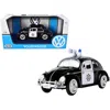 Motormax 1966 Volkswagen Beetle Police Car Black & White 1 By 24 Diecast Model Car