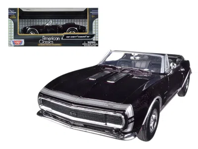 Motormax 1 By 24 1967 Chevrolet Camaro Ss Convertible Diecast Car Model - Burgundy