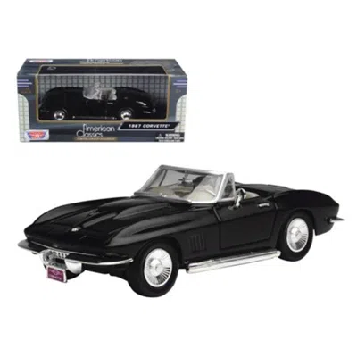 MOTORMAX 1967 CHEVROLET CORVETTE CONVERTIBLE MODEL CAR, BLACK