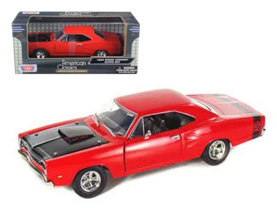 Motormax 1969 Dodge Coronet Super Bee Red 1/24 Diecast Model Car By