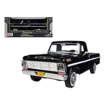 Motormax 1969 Ford F-100 Pickup Truck Black 1-24 Diecast Model