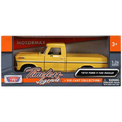 Motormax 1972 Ford F-100 Pickup Truck Timeless Legends Series 1-24 Scale Diecast Model Car Yellow