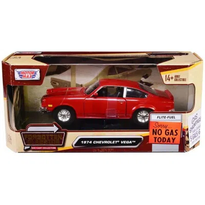 Motormax 1974 Chevrolet Vega Forgotten Classics Series 1-24 Diecast Model Car, Red