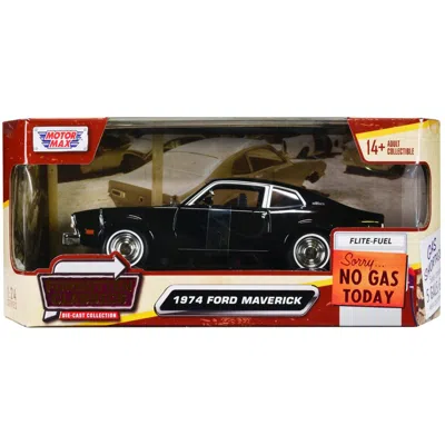 Motormax 1974 Ford Maverick Forgotten Classics Series 1-24 Scale Diecast Model Car Black