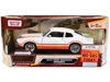 Motormax 1974 Ford Maverick Grabber White With Orange Stripes "forgotten Classics" Series 1/24 Diecast Model