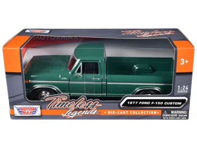 Motormax 1977 Ford F-150 Custom Pickup Truck Green "timeless Legends" Series 1/24 Diecast Model Car By Motorm