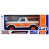 Motormax 1978 Ford Bronco Light Blue And Orange "gulf Oil" "gulf Die-cast Collection" 1/24 Diecast Model Car