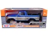 Motormax 1978 Ford Bronco Ranger Xlt (open Top) With Spare Tire Blue Metallic And Silver "timeless Legends" S