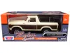 Motormax 1978 Ford Bronco Ranger Xlt With Spare Tire Cream And Brown With Black Camper Shell "timeless Legend