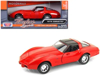 Motormax 1979 Chevrolet Corvette Red 1/24 Diecast Model Car By