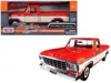 Motormax 1979 Ford F-150 Custom Pickup Truck Orange And Cream 1/24 Diecast Model Car By