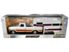 Motormax 1979 Ford F-150 Custom Pickup Truck Silver Metallic With Side Stripes With Camper Shell "american Cl