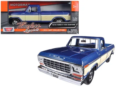 Motormax 1979 Ford F-150 Pickup Truck 2 Tone Blue/cream 1/24 Diecast Model Car By  In Multi