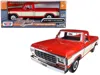 Motormax 1979 Ford F-150 Custom Pickup Truck Orange And Cream 1/24 Diecast Model Car By