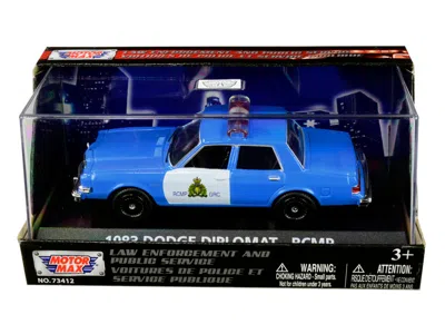 Motormax 1983 Dodge Diplomat "royal Canadian Mounted Police" (rcmp) Light Blue And White 1/43 Diecast Model C