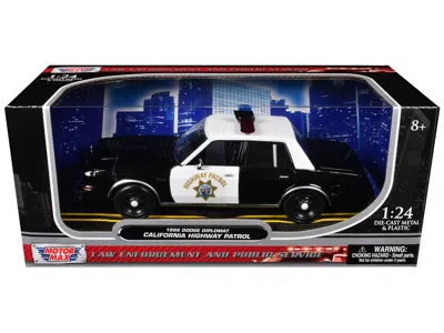 Motormax 1986 Dodge Diplomat Police Car "california Highway Patrol" Black And White "law Enforcement And Publ