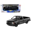 Motormax 1992 Chevrolet 454 Ss Pickup Truck 1 By 24 Scale Diecast Model Car, Matte Black