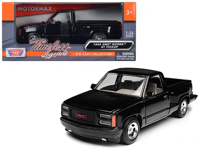 Motormax 1992 Gmc Sierra Gt Black Pickup Truck 1/24 Diecast Model By  In Multi
