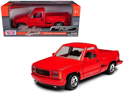 Motormax 1992 Gmc Sierra Gt Red Pickup Truck 1/24 Diecast Model By