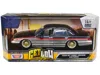 Motormax 1993-1997 Ford Crown Victoria Lowrider Black Metallic And Silver With Red Stripes "get Low" Series 1