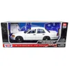 Motormax 2001 Ford Crown Victoria Police Car Unmarked White Custom Builders Kit Series 1-18 Diecast Model Car