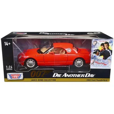 Motormax 2002 Ford Thunderbird Orange James Bond 007 Die Another Day 2002 Movie James Bond Collection Series 