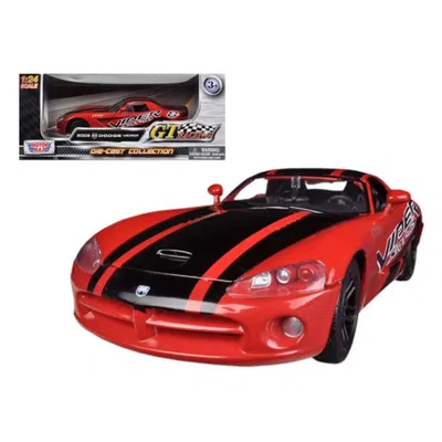 Motormax 2003 Dodge Viper Srt-10 Red No.8 Gt Racing 1-24 Diecast Car Model