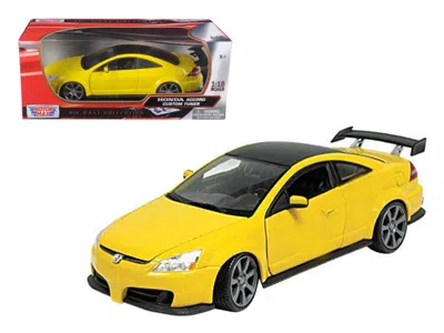 Motormax 1 By 18 2003 Honda Accord Custom Tuner Diecast Model Car - Yellow
