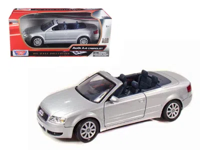 Motormax 2004 Audi A4 Cabriolet Silver 1/18 Diecast Model Car By