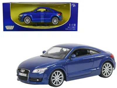 Motormax 2007 Audi Tt Blue 1/18 Diecast Car Model By