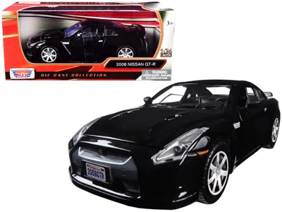 Motormax 2008 Nissan Gt-r R35 Gloss Black 1/24 Diecast Model Car By