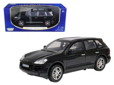 Motormax 2008 Porsche Cayenne Turbo Metallic Black 1/18 Diecast Model Car By