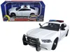 Motormax 2011 Dodge Charger Pursuit Police Car White With Flashing Light Bar, Front And Rear Lights And 2 Sou