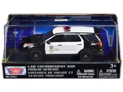 Motormax 2015 Ford Police Interceptor Utility Black And White "lapd (los Angeles Police Department)" 1/43 Die
